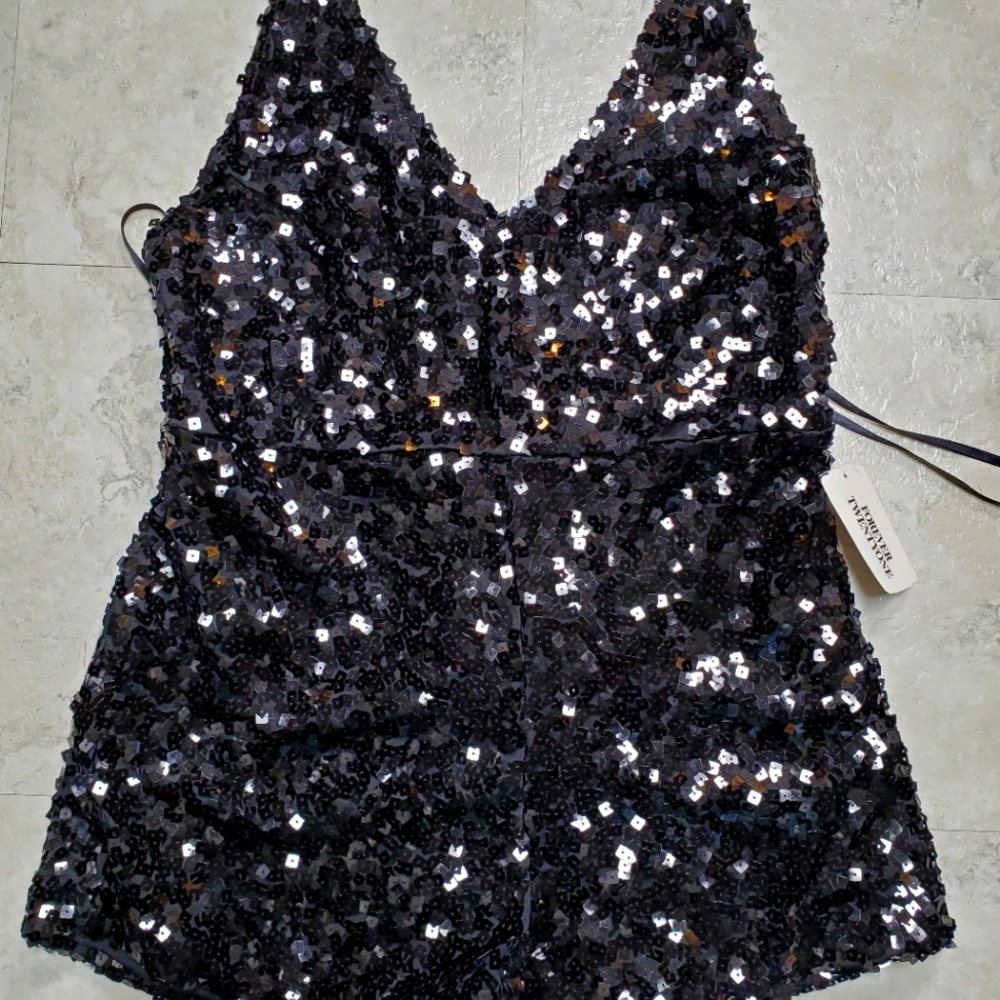 Motel Sequin Romper